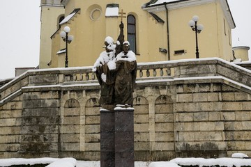 Architecture in winter. Slovakia