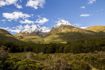 Gebirgskette in Neuseeland 