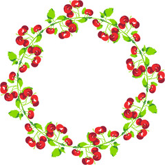 Cherries Circle Shape
