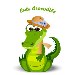 cute crocodile or alligator