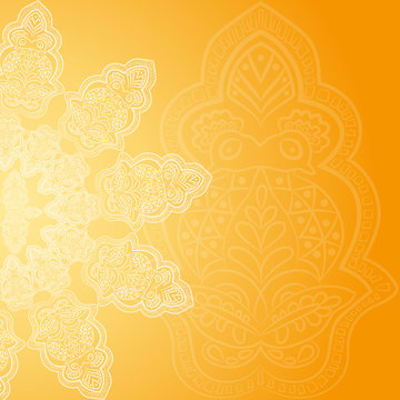 Floral pattern background with indian ornament