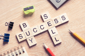 Conceptual business keywords on table with elements of game maki