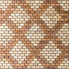 decorated brick wall