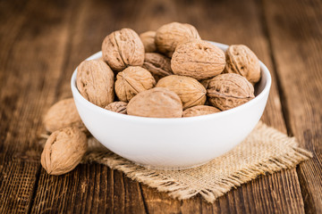 Walnuts (selective focus, close-up shot)
