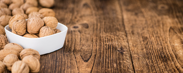 Portion of Whole Walnuts (selective focus)