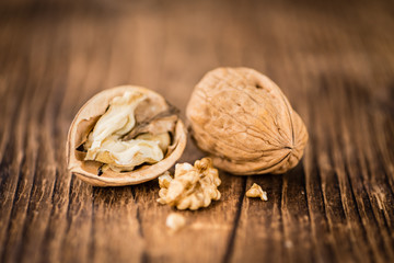 Portion of Whole Walnuts (selective focus)