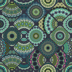 Seamless pattern. Vintage decorative elements. Hand drawn background. Islam, Arabic, Indian, ottoman motifs. Perfect for printing on fabric or paper.