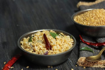 Bulgur wheat upma