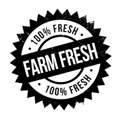 Farm fresh stamp. Grunge design with dust scratches. Effects can be easily removed for a clean, crisp look. Color is easily changed.