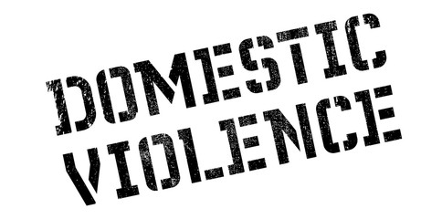 Obraz premium Domestic Violence rubber stamp. Grunge design with dust scratches. Effects can be easily removed for a clean, crisp look. Color is easily changed.