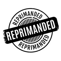 Reprimanded rubber stamp
