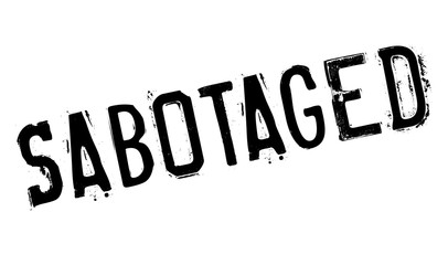 Sabotaged rubber stamp