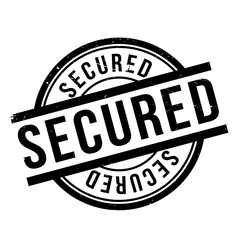 Secured rubber stamp