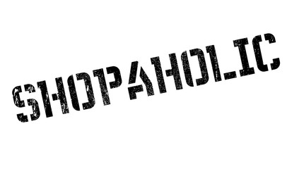 Shopaholic rubber stamp