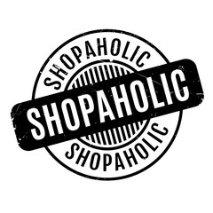 Shopaholic rubber stamp