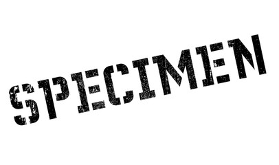 Specimen rubber stamp