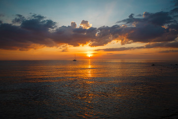Sunset on the beach, Thailand, Indian Ocean