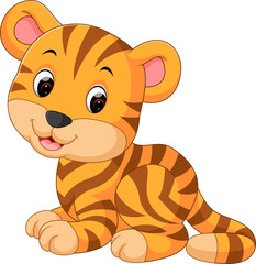 Cute tiger cartoon


