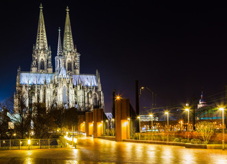 Kölner Dom  bei Nacht