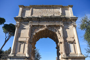 Obraz premium The Arch of Titus in Roman Forum, Rome