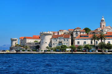 Fototapeta na wymiar View of Korcula old town, Croatia