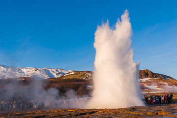 Geyser erupting - Iceland - 3