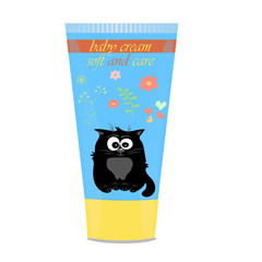 Baby cream tube with kids design