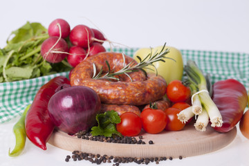 raw homemade sausages