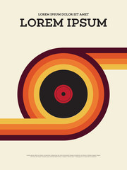 Abstract vintage retro music poster vector illustration © thenatchdl