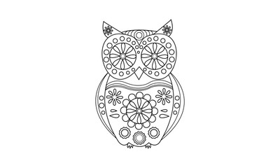 Animal draw for antistress coloring