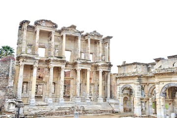Obraz premium Impressive Structure of the Library of Celsus in Ephesus, Turkey