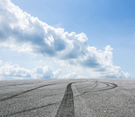 Asphalt Road and sky