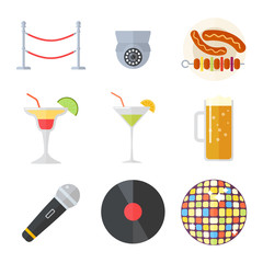 Night club vector illustration.