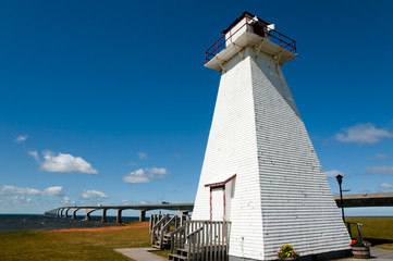 Wooden Lighthouse in Marine Rail Park - Prince Edward Island - Canada