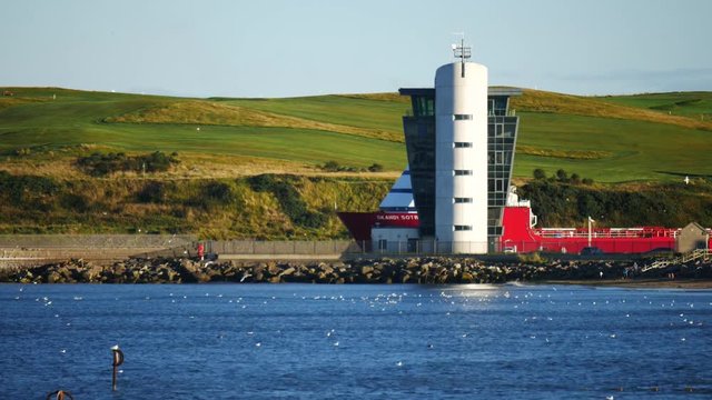Supply boat and Marine Operations Centre at Pocra Quay, North Pier. 