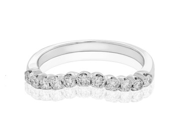 anillo de bodas con diamantes argolla de matrimonio en oro