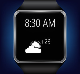Smart clock that shows the weather