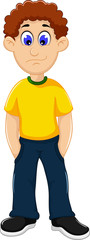 cute man cartoon standing