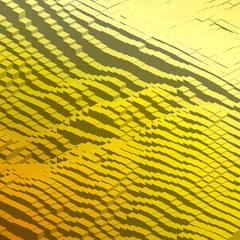 Abstract yellow vector cube. Vector illustration