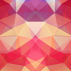 Abstract mosaic background. Triangle geometric background. Design elements. Vector illustration. Yellow, red, orange, purple colors