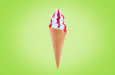 Ice cream in a waffle cone