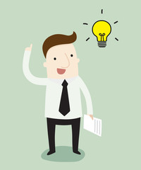 Get new idea for business ,vector illustration business cartoon
