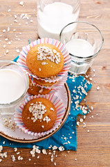 Homemade muffins oat flour