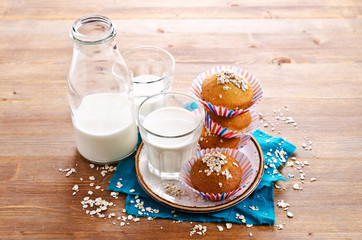 Homemade muffins oat flour