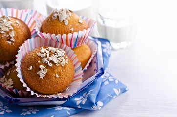 Homemade muffins oat flour