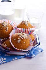 Homemade muffins oat flour