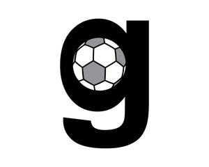 Obraz premium G Letter Football Logo
