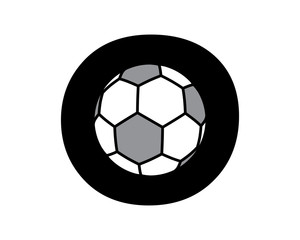 O Letter Football Logo