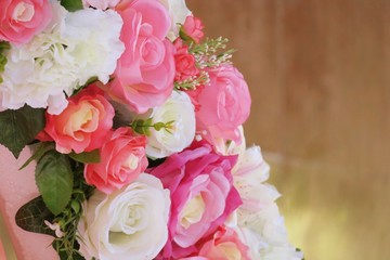 Beautiful plastic bouquet flowers