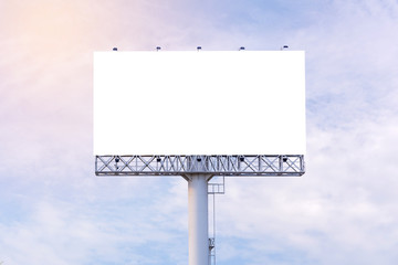 Fototapeta premium large Blank billboard ready for new advertisement